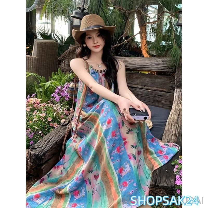 ワンピース レディース リゾートワンピース リゾート サマードレス ドレス ロング シフォン サマー 夏ワンピ リゾートワンピ Aライン ワンピ ロングワンピース ハワイ サマードレス☆レディース