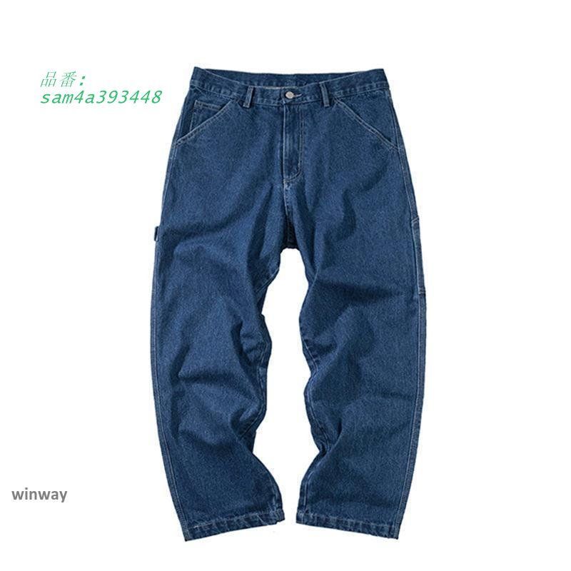 赤字覚悟!パンツ デニム ジーンズ メンズ オーバーサイズ ルーズ ストレートジーンズ カジュアル ストレートパンツ ヴィンテージ ワイドデニムパンツ am4a393448