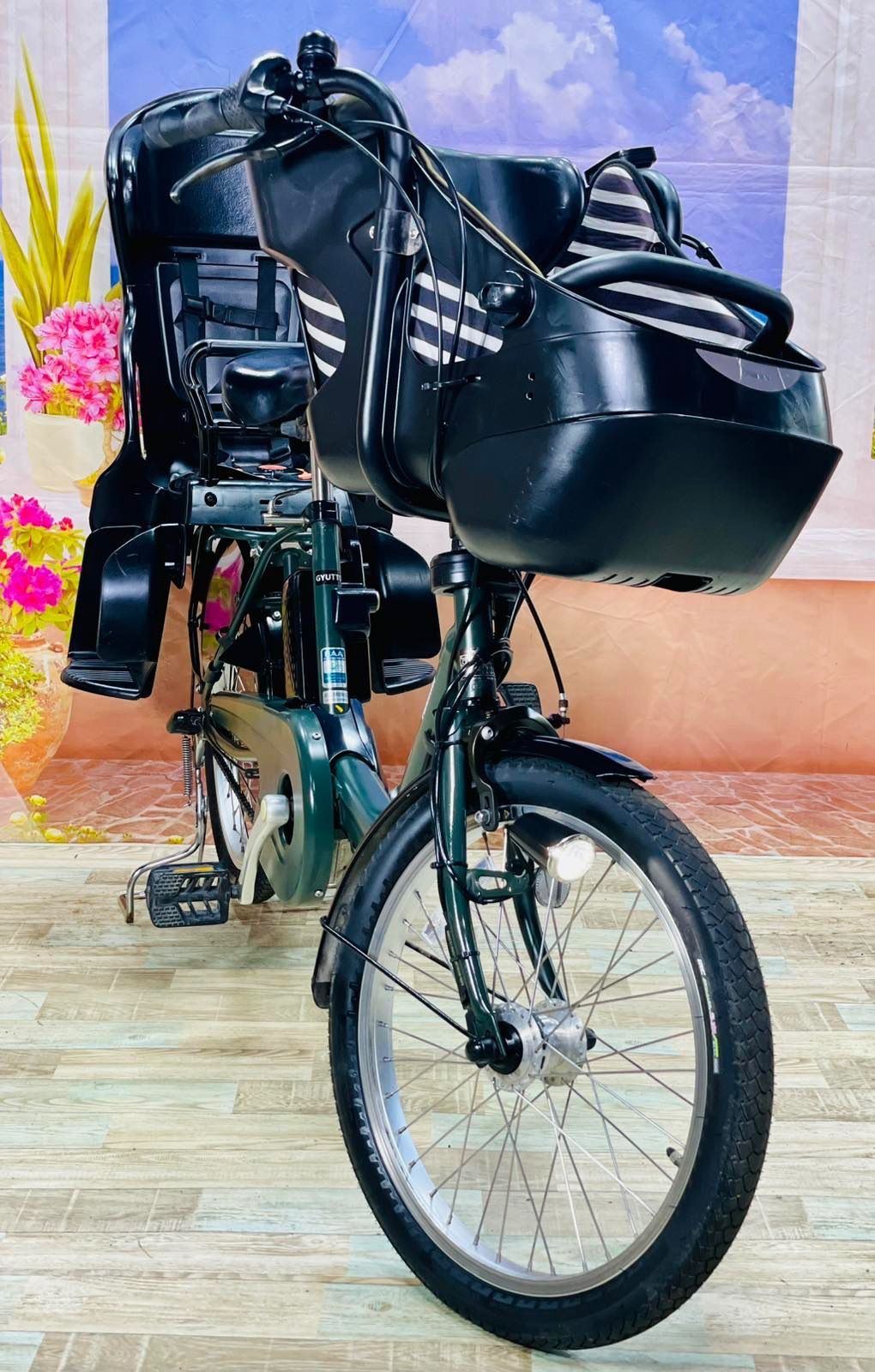 超特価！パナソニックギュット大容量12AH！子供乗せ電動アシスト自転車Y2206 超特価！】パナソニック⭐️ギュット【大容量12AH！】【人気
