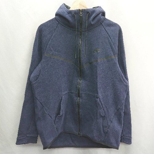 NIKE ナイキ 長袖 パーカー サイズL ネイビー ブラック メンズ E  【1407180064942】