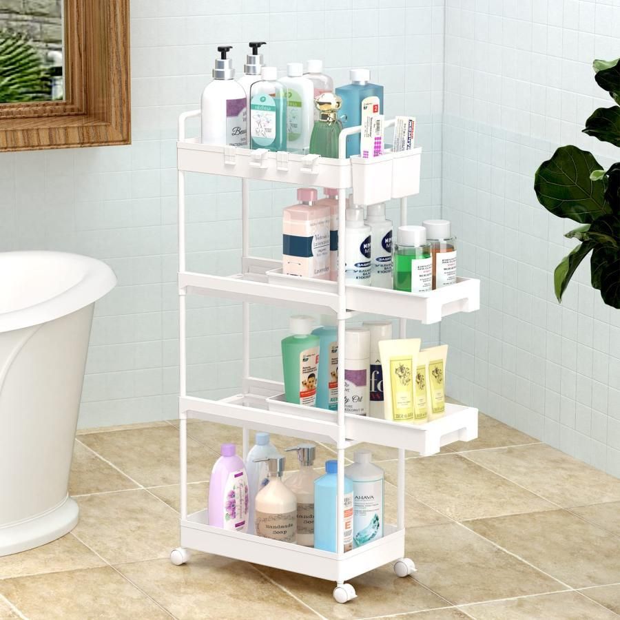 キッチンワゴン 隙間収納 スリム SPACEKEEPER 13cm 収納 : 22cm キャスター付き 3段 送料無料SPACEKEEPER 収納カップ 仕切板 収納ラック 13c 公式