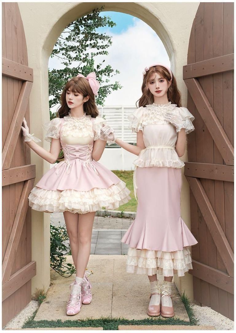 ゴスロリ・ロリータドレス　甘ロリ お嬢様 上着 タンクトップ スカート3点セット ゴスロリ・ロリータドレス 甘ロリ お嬢様 上着 タンクトップ