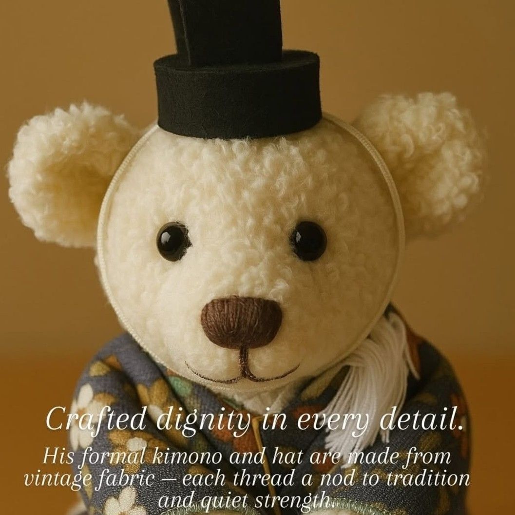 着物テディベア雛人形セット---Teddy Bear doll Set for Hinamatsuri