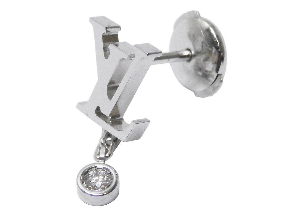 ルイ・ヴィトン LOUIS VUITTON 750WG ピアス ピュス