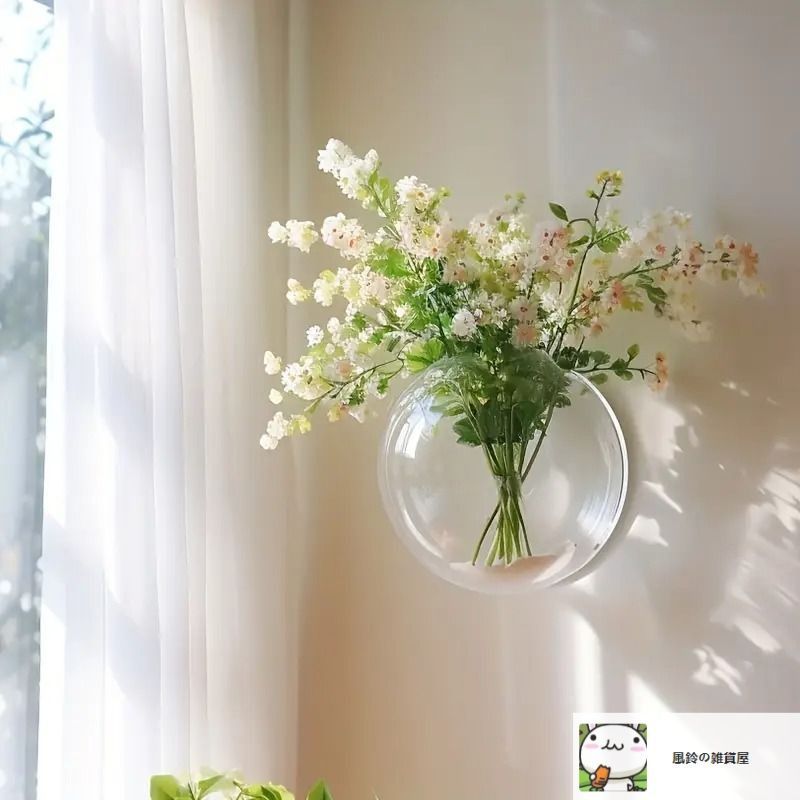 【新品未使用】花瓶　壁掛け 一輪挿し 花 おしゃれ ガラス 壁掛け 花瓶 インテリア フラワー