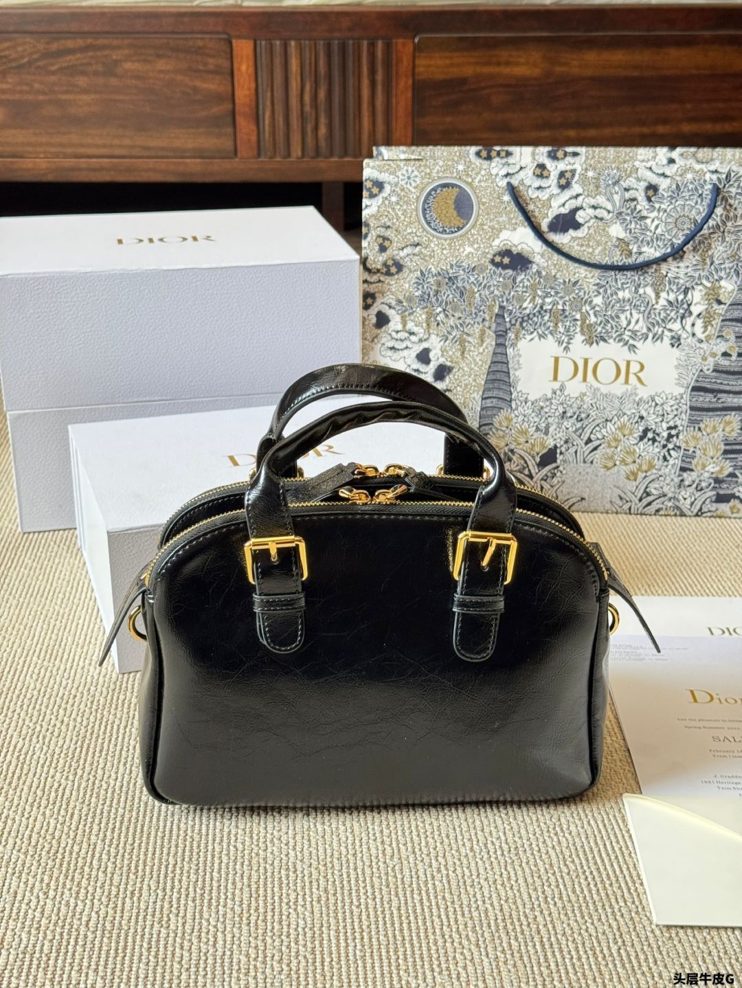 今日特価】Dior 2025 新作 Grand Tour ボウリングバッグ 28×17cm