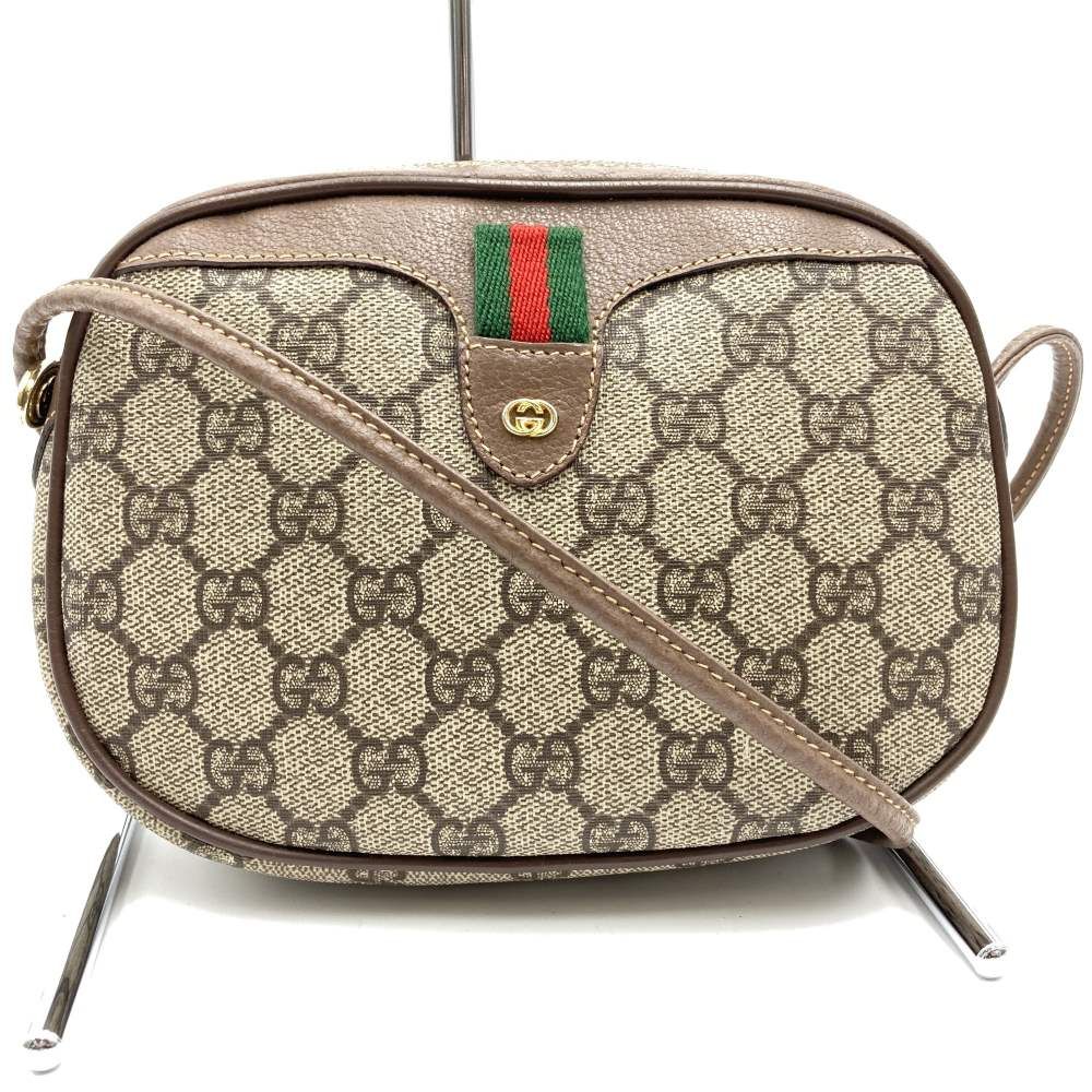 グッチ オールドグッチ ショルダーバッグ シェリーライン インターロッキングG ブラウン GGスプリーム レディース 007 58 6112 GUCCI USED