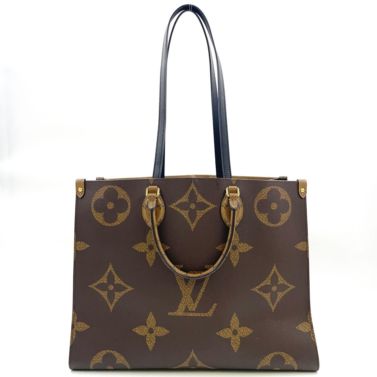 LOUIS VUITTON オンザゴーGM モノグラムジャイアント モノグラムジャイアント RFID ICチップ レザー×PVC  ブラウン×ライトブラウン ショルダーバッグ M45320 - メルカリ