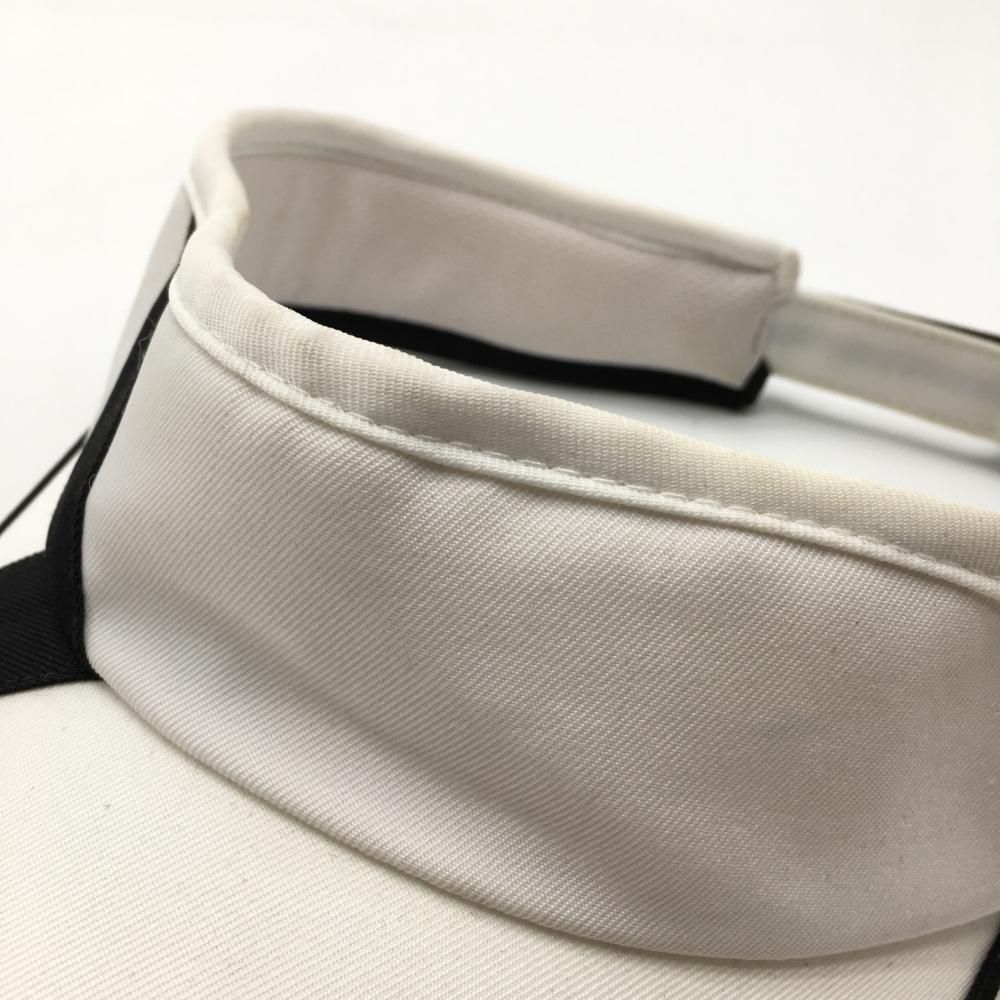 デサントゴルフ サンバイザー 白×黒 立体ロゴ バイカラー 中田英寿