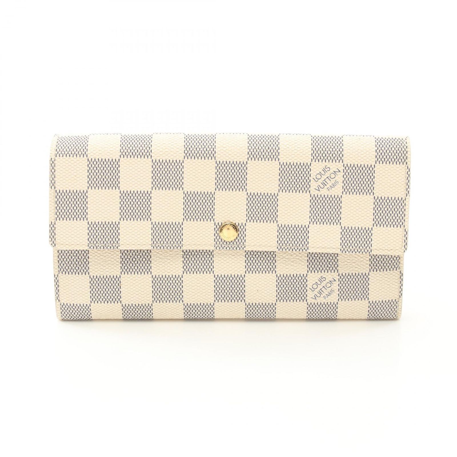 ルイ ヴィトン LOUIS VUITTON 二つ折り長財布 ポルトフォイユ サラ N61735 PVCコーティングキャンバス レザー ポルトフォイユ サラ レディース Used A