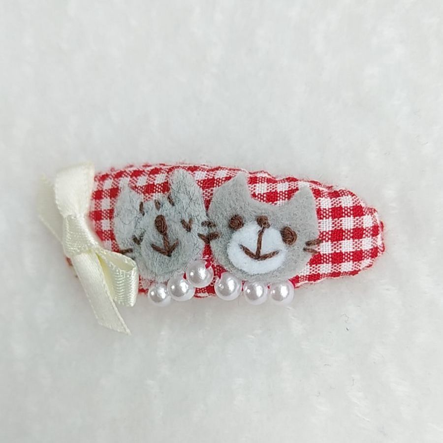 あじさい♡5センチパッチンピン♡仲良しねこ あじさい♡5センチパッチンピン♡仲良しねこ あじさい♡5センチ