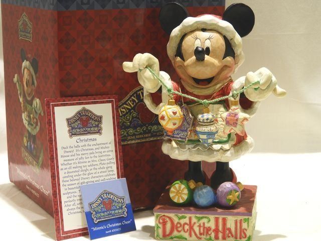 ディズニー ショーケース ジムショア ミニー クリスマス DISNEY TRADITIONS SHOWCASE Minnie’s Christmas Cheer オブジェ 人形 7I