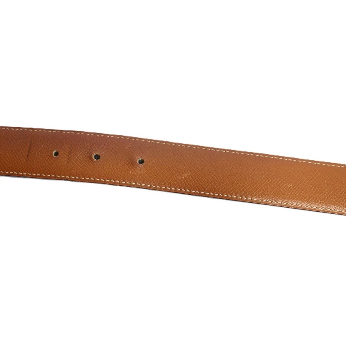 HERMES エルメス コンスタンス H ベルト ブラック×ブラウン 70