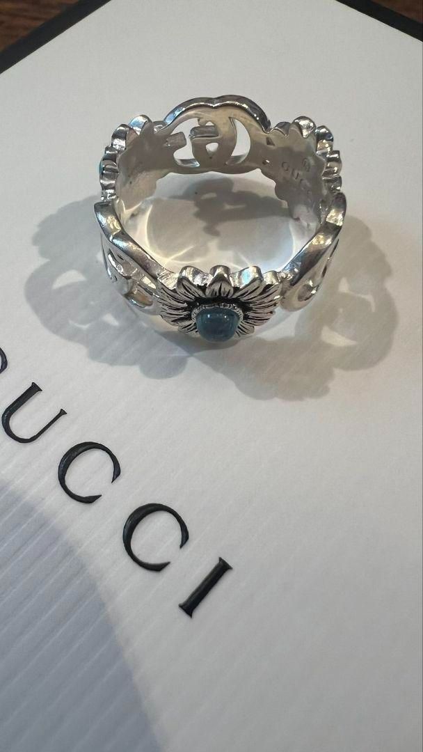 【GUCCI】 ダブルG フラワーリング シルバー925 グッチ ユニセックス ユニセックス♪【国内発送☆GUCCI】ダブルG フラワー リング