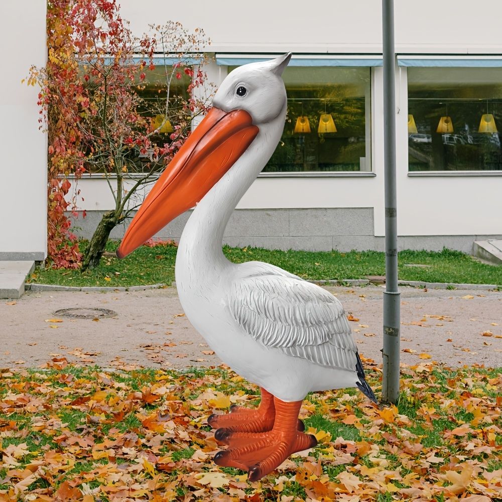 ミニチュア ペリカン 鳥 リアル 置物 34cm 大きい 樹脂像