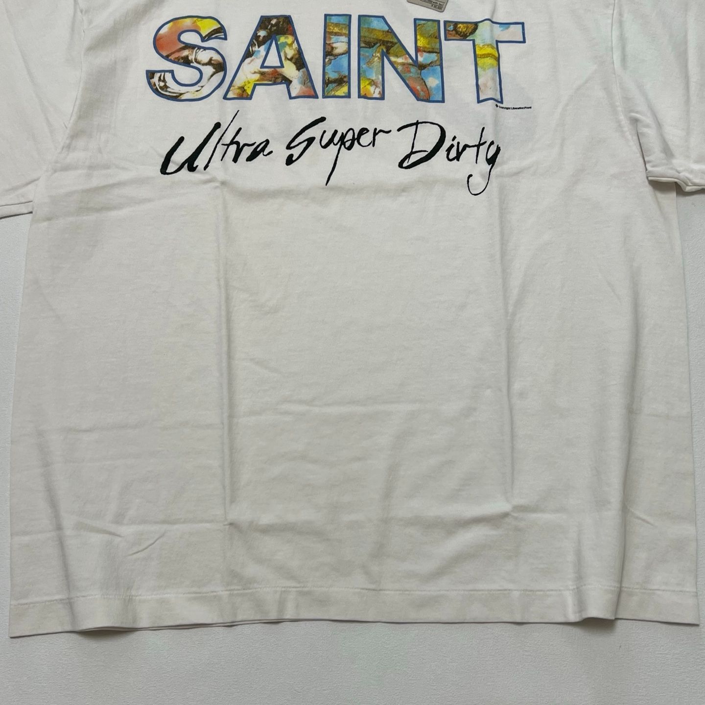 国内発送☆Saint Mxxxxxx☆SS TEE/SUPER DIRTY/WHITE SAINT Mxxxxxx SUPER DIRTY SS TEE - Spyder｜セレクトショップ