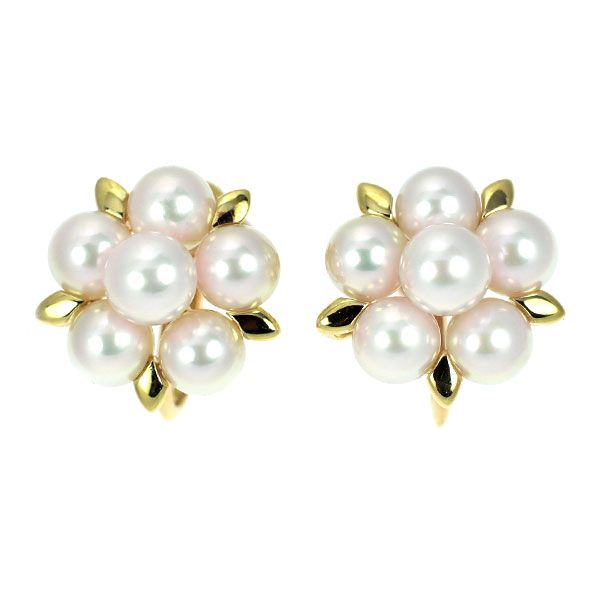 ミキモト K18YG アコヤ真珠 イヤリング 径約4.7-5.1mm - メルカリ 