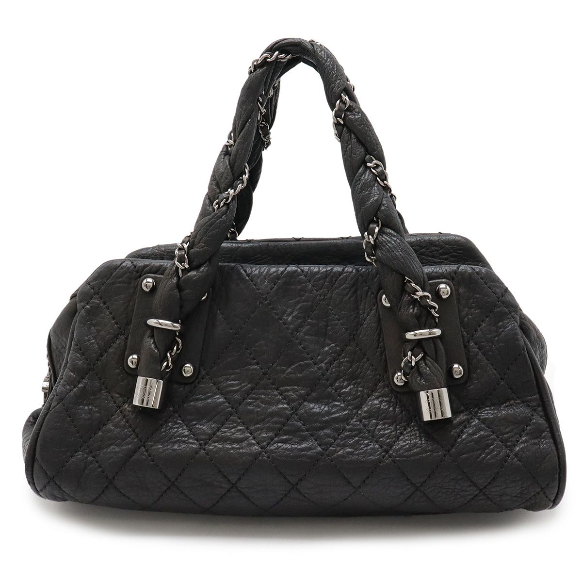 ［美品］シャネル　マトラッセ　チェーン　ココマーク　ミニボストン　ハンドバッグ CHANEL シャネル マトラッセ ココマーク チェーンハンドバッグ ミニ