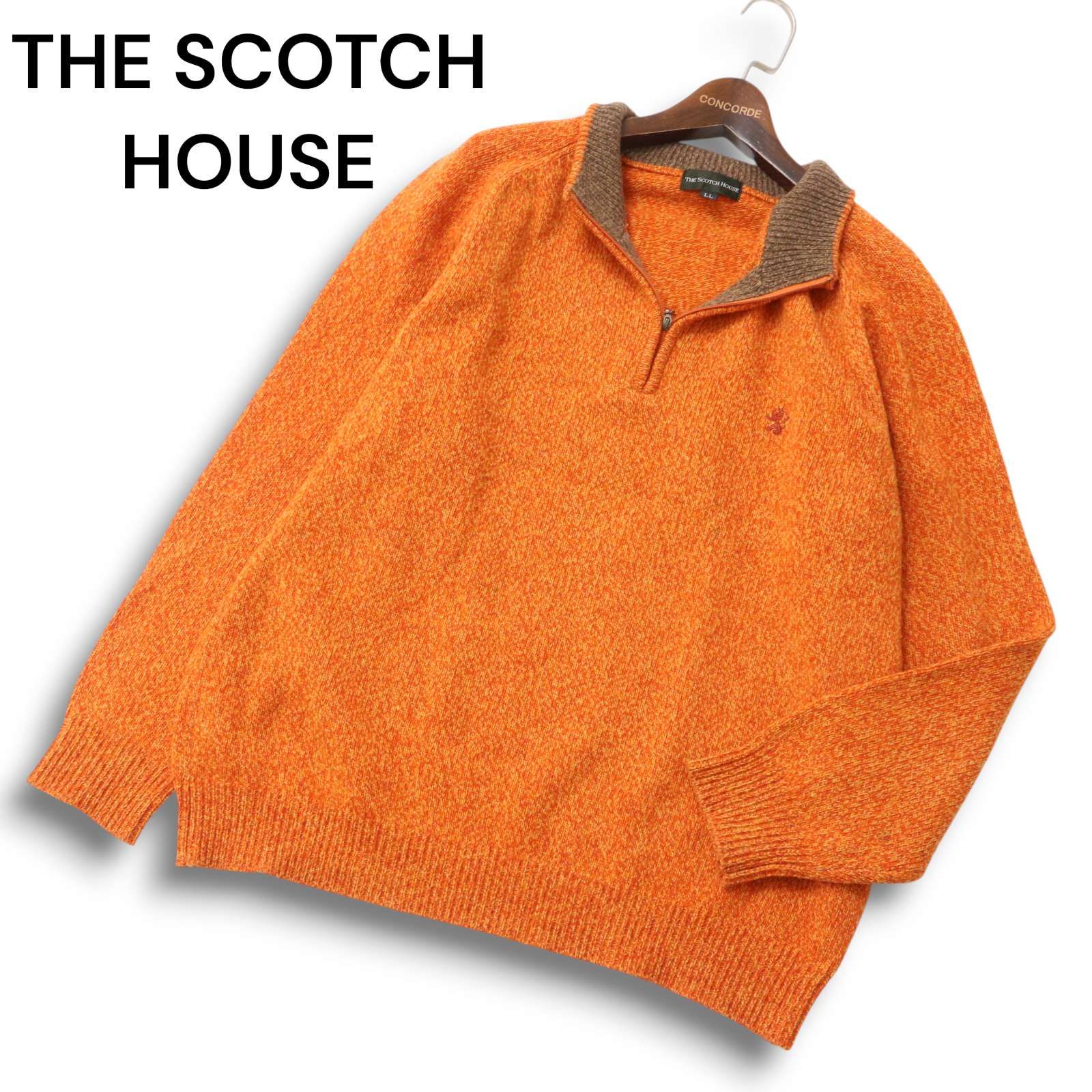 THE SCOTCH HOUSE スコッチハウス 秋冬 ウール☆ ロゴ刺繍 ハーフ 