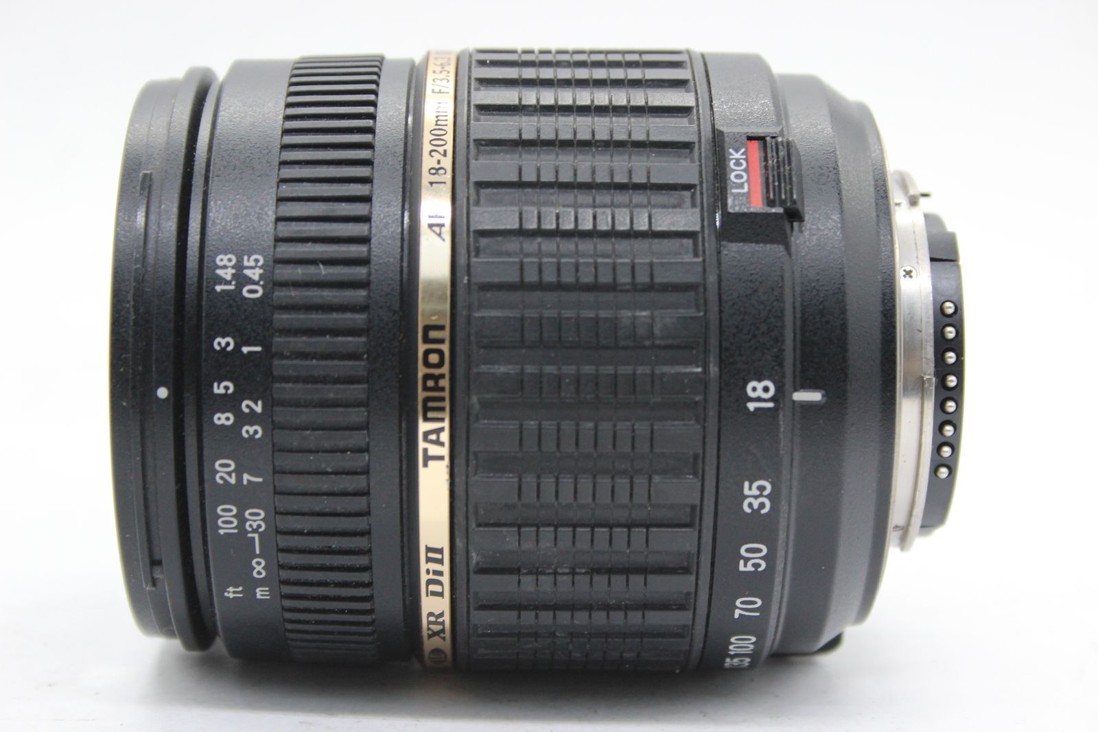 【返品保証】 タムロン Tamron LD XR DiII AF 18-200mm F3.5-6.3 Macro 前後キャップ フード付き  ニコンマウント レンズ s5510