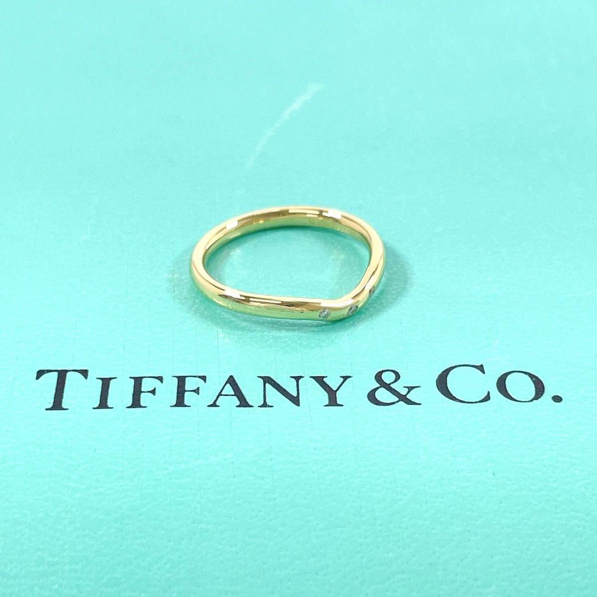 Tiffany　カーブド バンドリング ダイヤモンド　9Pダイヤ　ゴールド　8号 楽天市場】ティファニー エルサ・ペレッティ カーブド バンドリング 9P