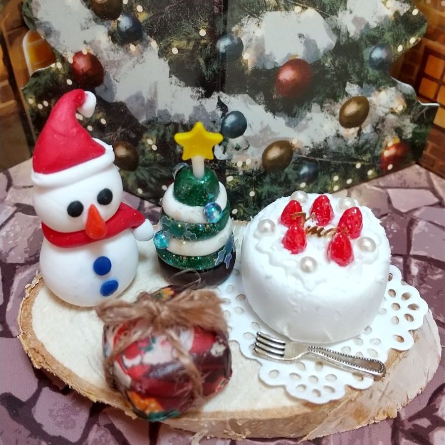 クリスマス ミニチュアスイーツ クリスマスケーキ - おもちゃ