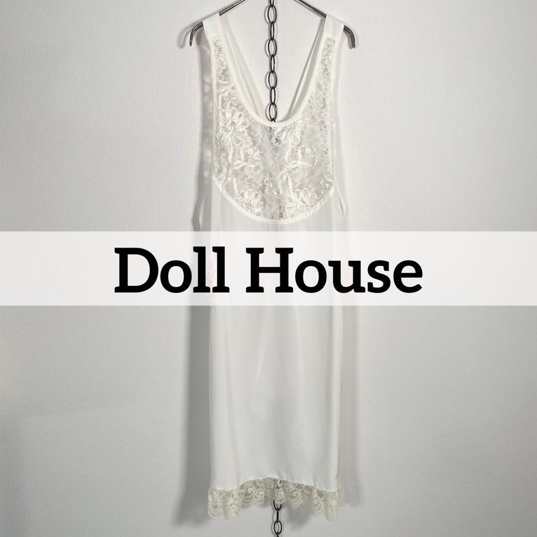 レース製　エプロン　doll house 日本製 Japanese 90s Vintage Doll House レースエプロン ワンピース