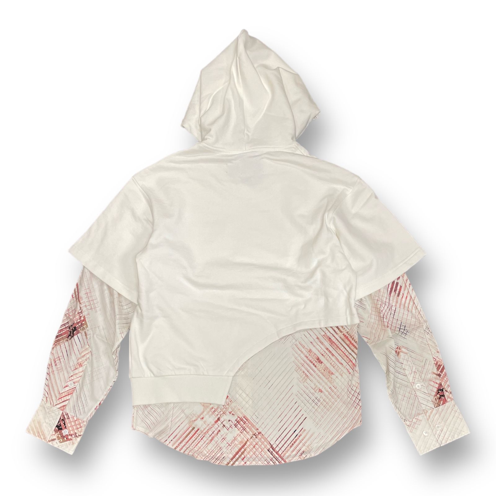 定価46200円 新品 Feng Chen Wang 22SS SHIRTING PANELLED HOODIE 