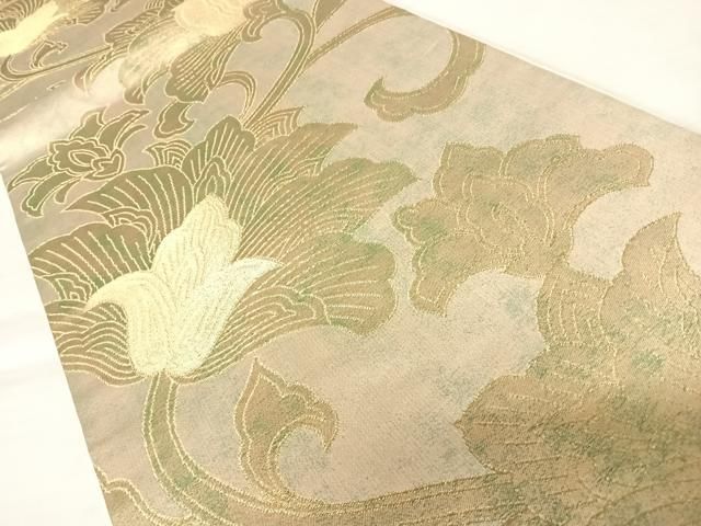 平和屋着物◎六通柄袋帯 更紗花文 金糸 正絹 逸品 AABB2913yx - メルカリ