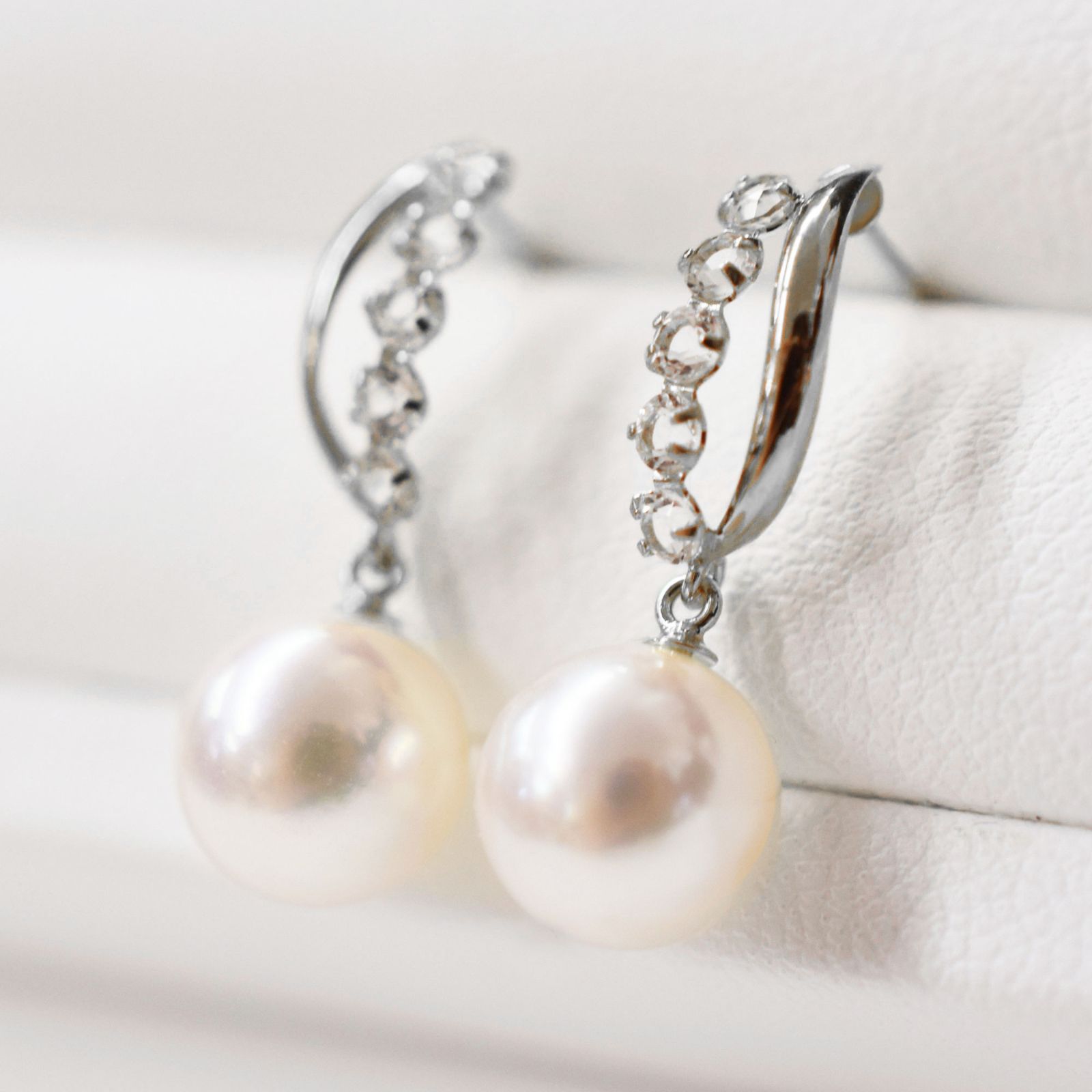 pearl423］7.5mm - 8mm ホワイトピンク あこや真珠 1粒 ピアス パールピアス 真珠 あこや シンプル おしゃれ ギフト スタッド ピアス ホワイトトパーズ 半貴石 真珠 K14 【 品質保証付 】 - メルカリ