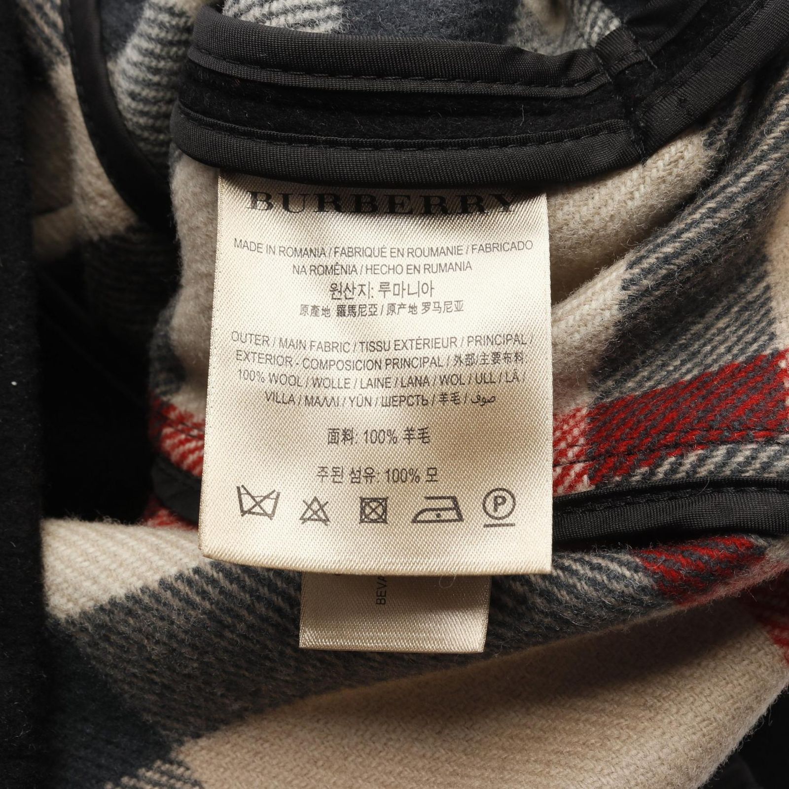 美品　バーバリーズ 羊毛 ロング ダッフルコート ノバチェック　ヘリンボーン 美品 バーバリーズ 羊毛 ロング ダッフルコート ノバチェック
