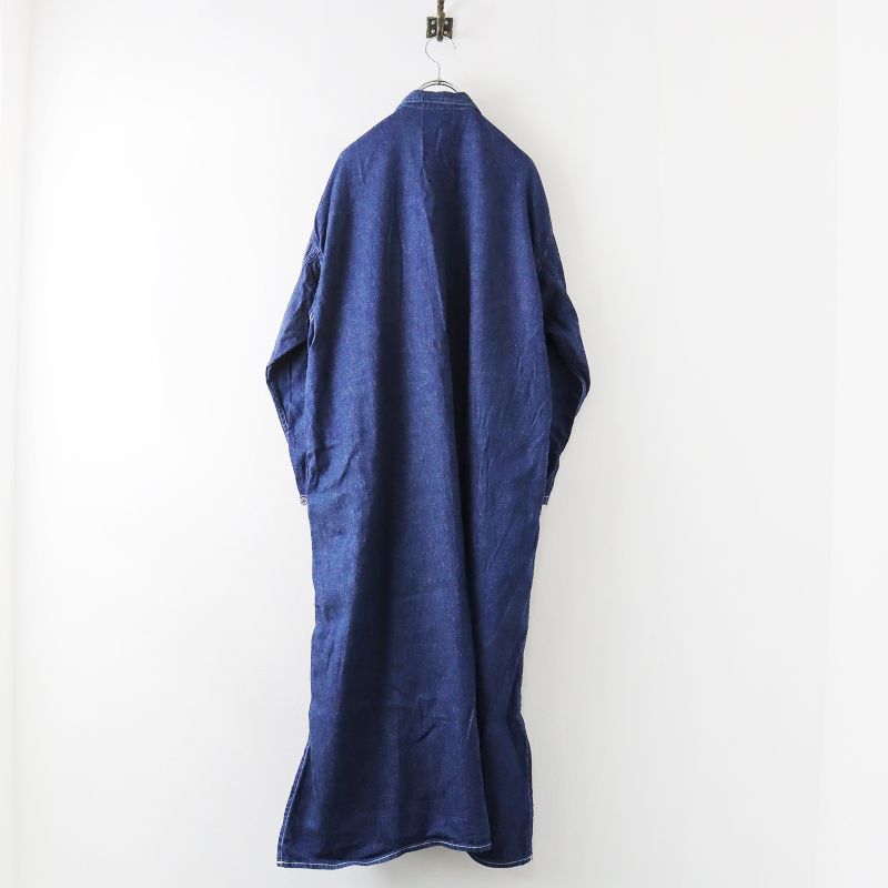 オアスロウ orSlow デニムシャツ ロング ワンピース /ネイビー