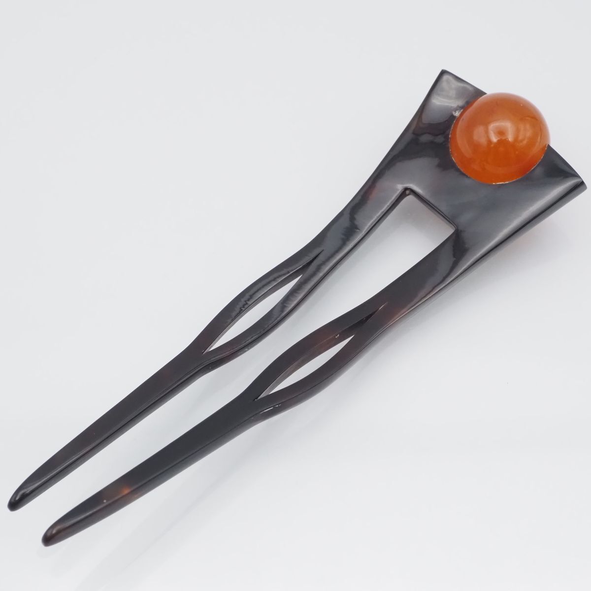 廃盤商品 F992 琥珀 コハク アンバー 鼈甲 べっ甲 かんざし 簪 髪飾り 和装小物 アンティーク スニーカー