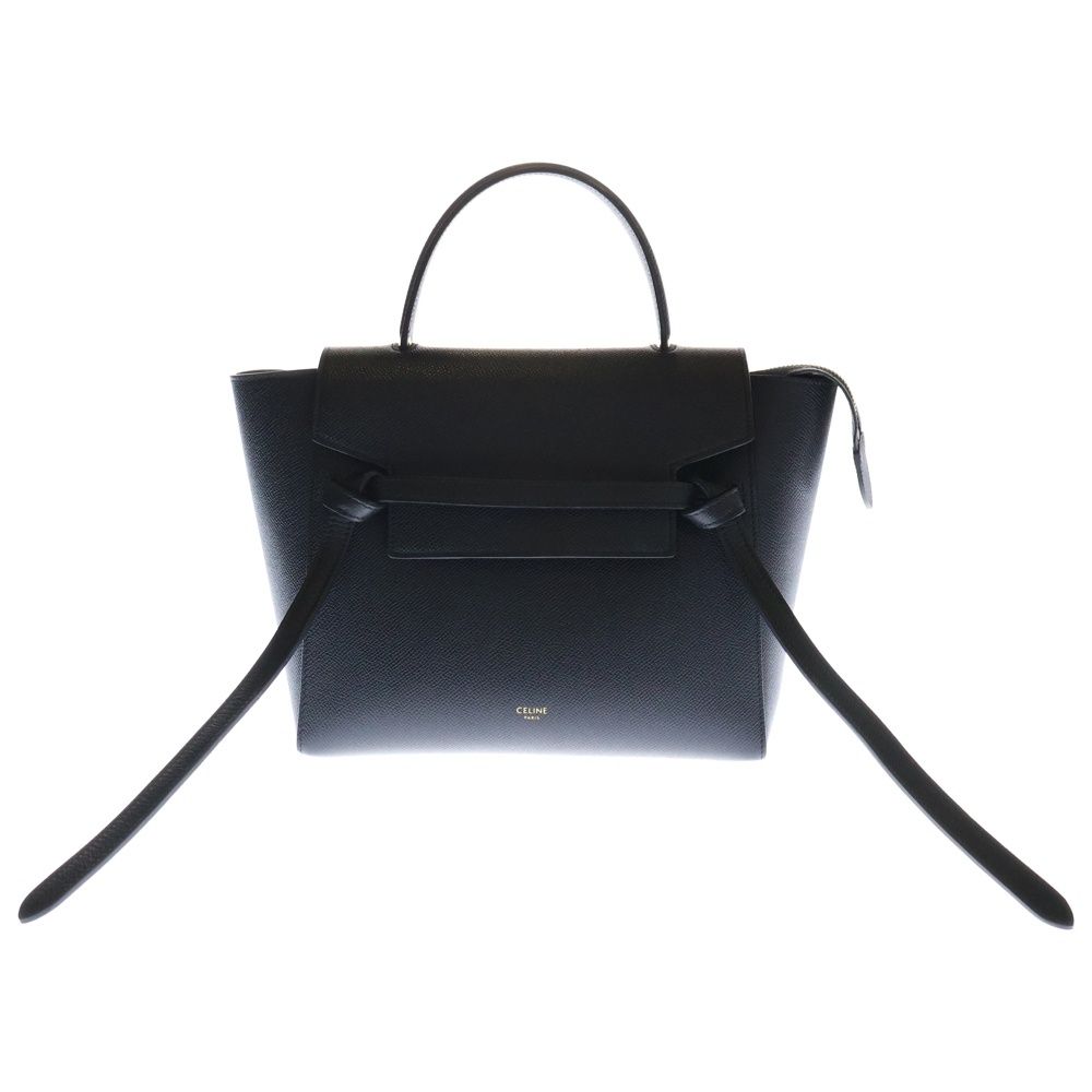 セリーヌ ブラックレザー 2way ハンドバッグ CELINE ブラックレザー ハンドバッグ