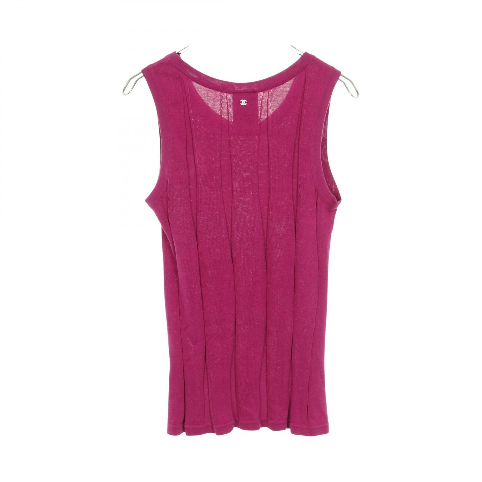 シャネル CHANEL タンクトップ ココマーク D43351K04413 コットン ニットベスト レディース Used B