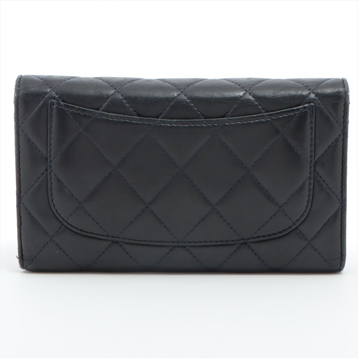 CHANEL/シャネル マトラッセ ラムスキン 三つ折り長財布 【中古 