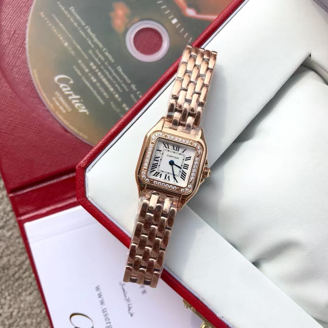 ご購入大歓迎です 新品未使用 箱付 Cartier 腕時計 ピンク 自動