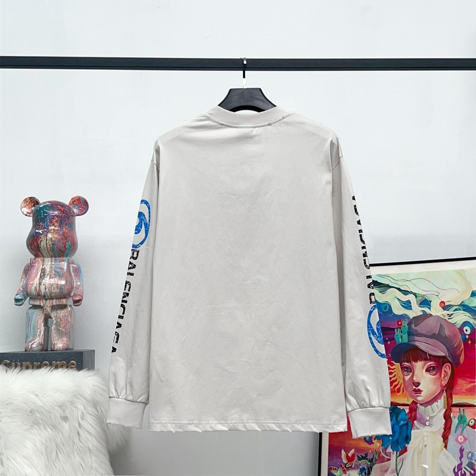 BALENCIAGA サーファーロングスリーブTシャツ グレー 人気 ロングスリーブTシャツ（2229011）｜BALENCIAGA(バレンシアガ