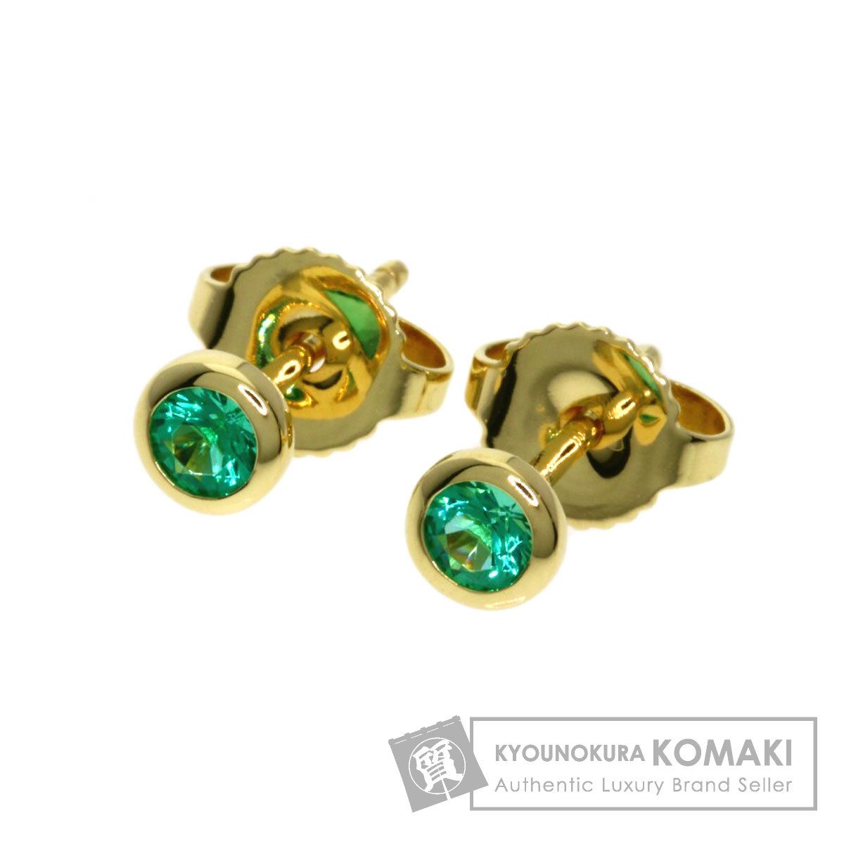 TIFFANY&Co. ティファニー バイザヤード エメラルド ピアス K18YG 