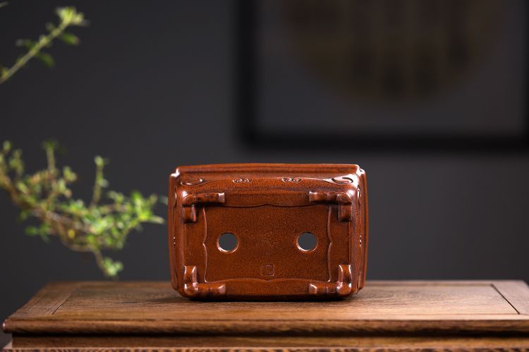 長方鉢 中国宜興 紫砂の鉢盆栽鉢 植木鉢 小品盆栽鉢 大品