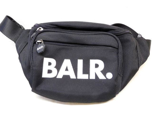 【極美品】BALR. ボディバッグ ウエストポーチ ブラック 総柄 レザー BALR. ボーラー バッグ ウエストポーチ ボディバッグ ベルト