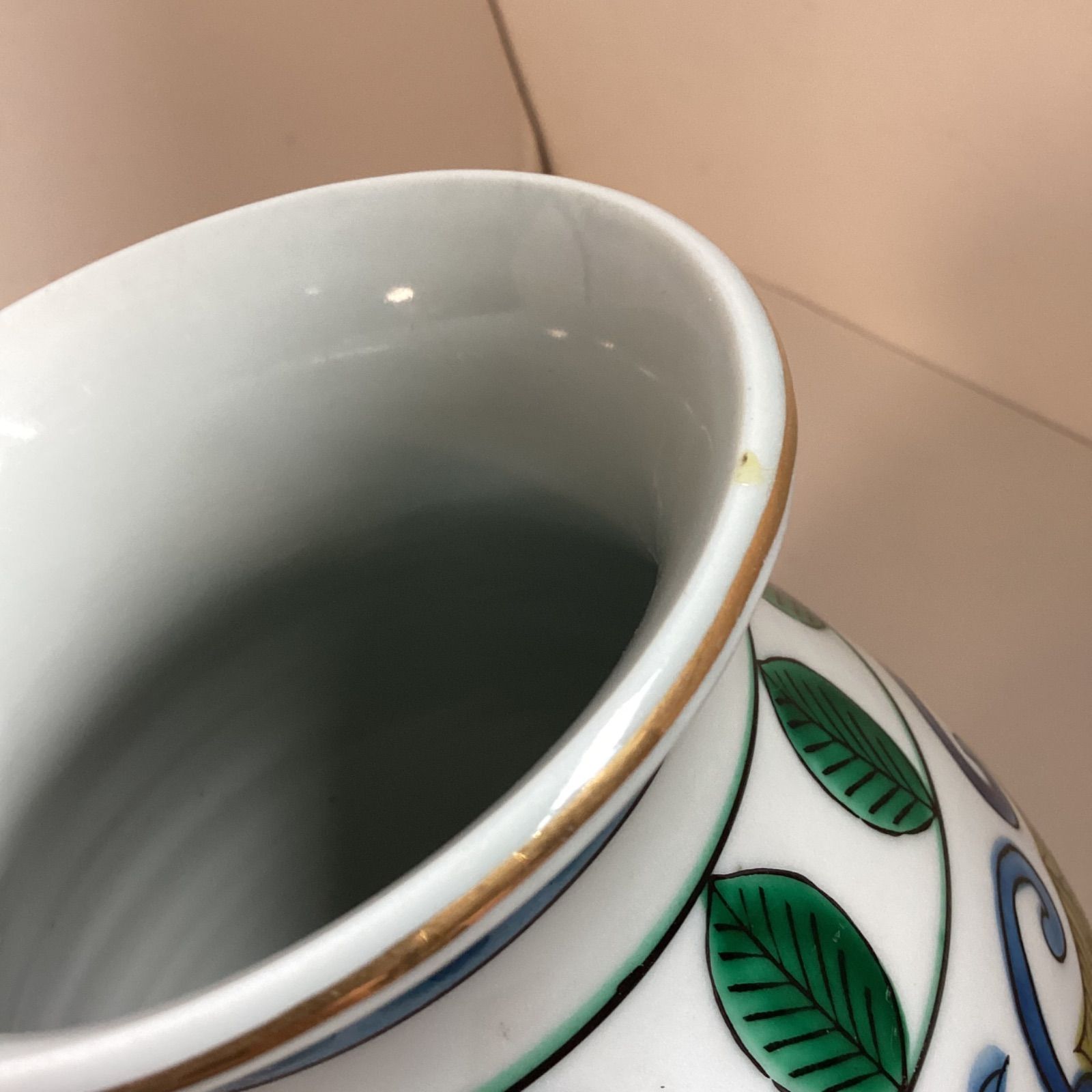 九谷焼 青郊窯 金彩デザイン 壺 …e.s - メルカリ