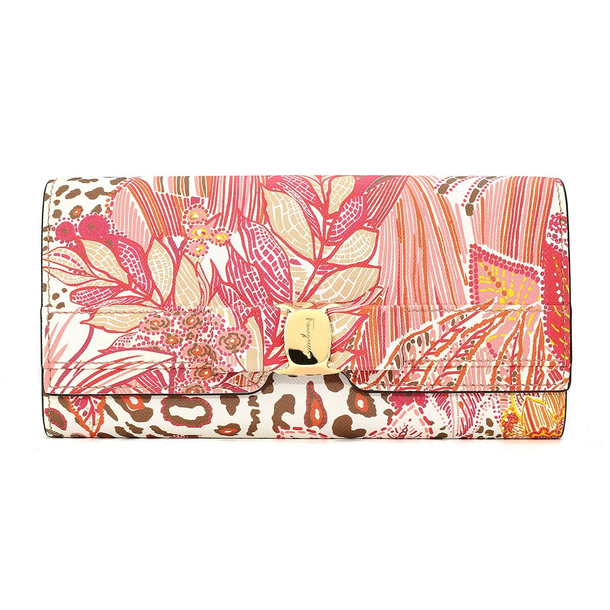 新品 フェラガモ FERRAGAMO 長財布 コンチネンタルウォレット ピンク 