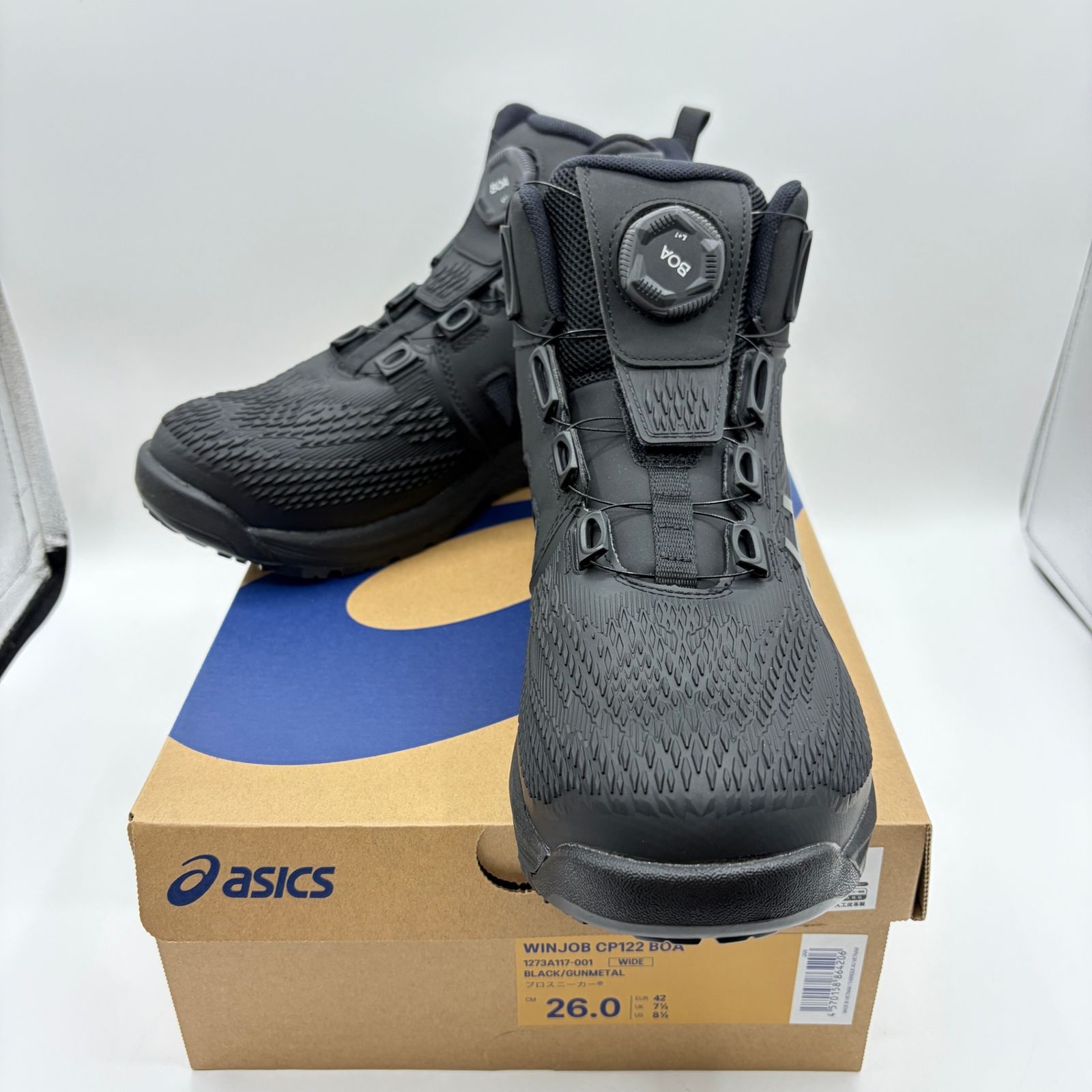 ♥品 アシックス ウィンジョブ 安全靴 CP122 BOA 26.0cm ブラック×ガンメタル asics リサイクルマート宇部店