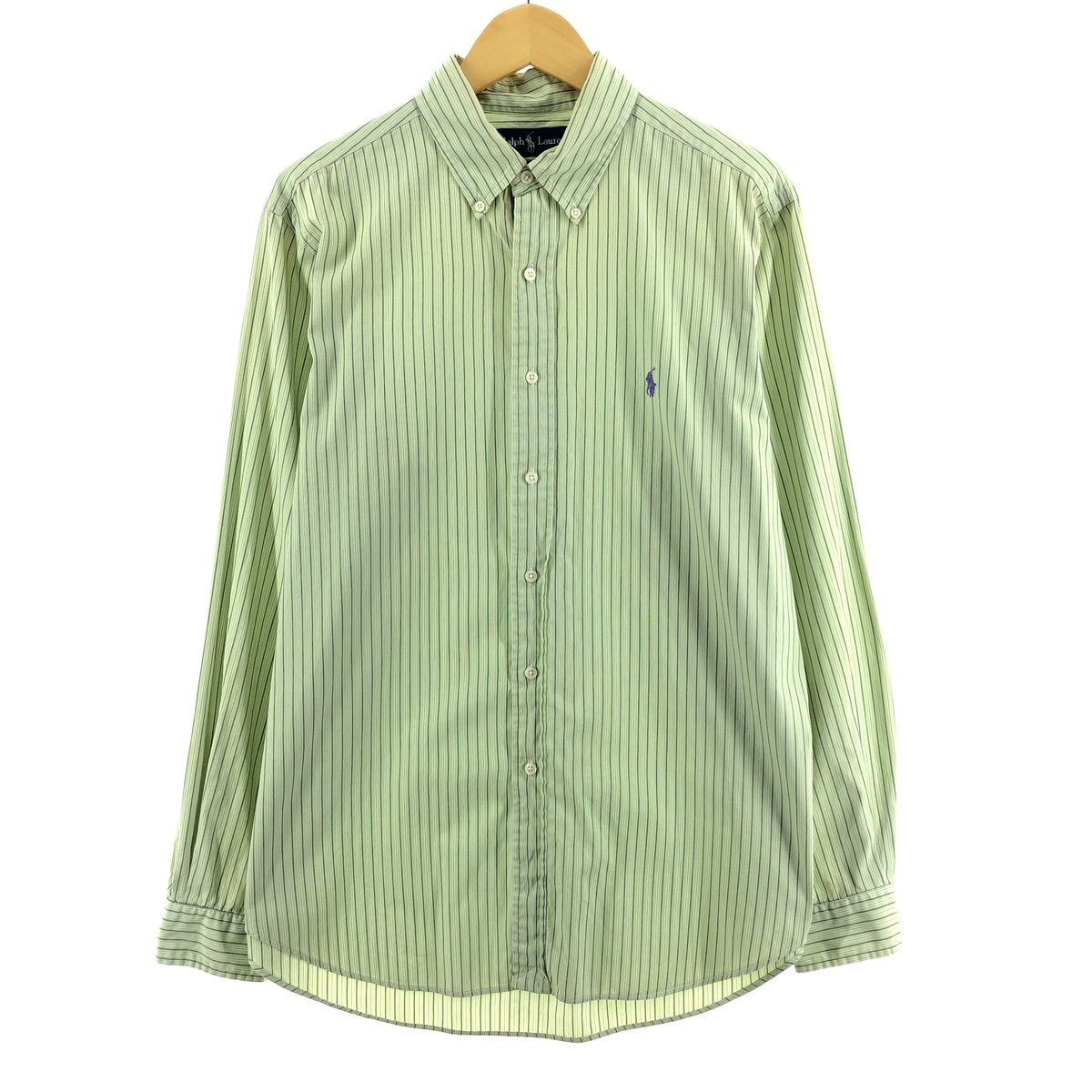 古着 ラルフローレン Ralph Lauren CLASSIC FIT クラシックフィット 長袖 ボタンダウンストライプシャツ メンズXL/eaa377710