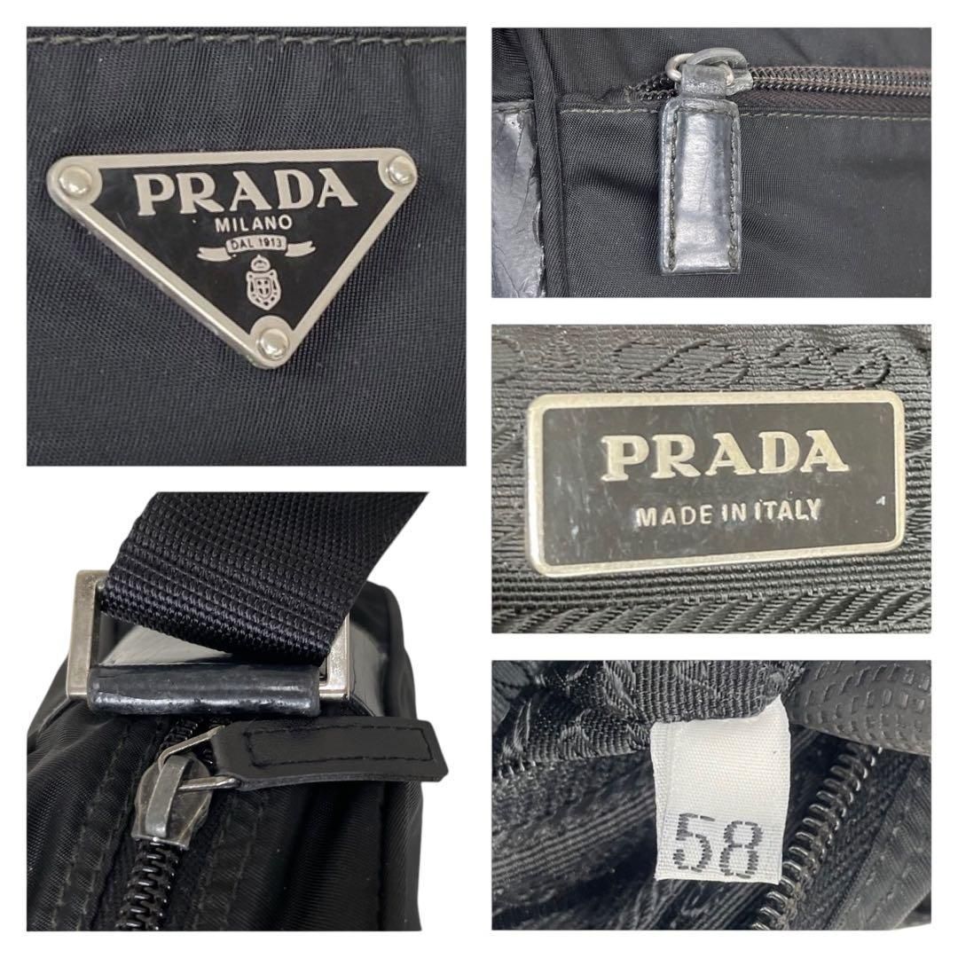 プラダ　三角ロゴ　ナイロン　黒　ショルダーバッグ　カメラバッグ　4473-4 PRADA - プラダ ショルダーバッグ 三角ロゴ カメラバッグ