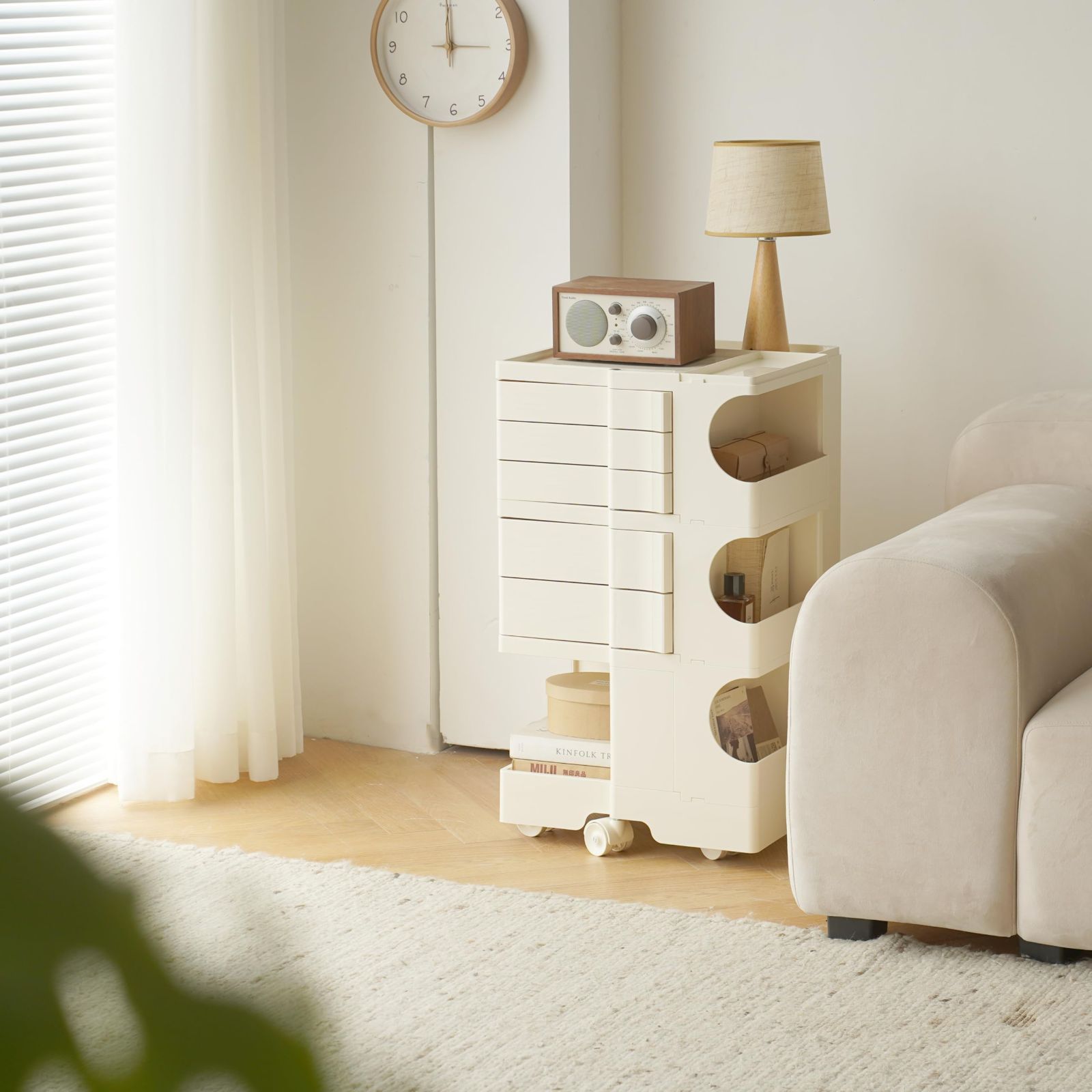 ボビーワゴン 3段5トレイ ホワイト | インテリアショップvanilla