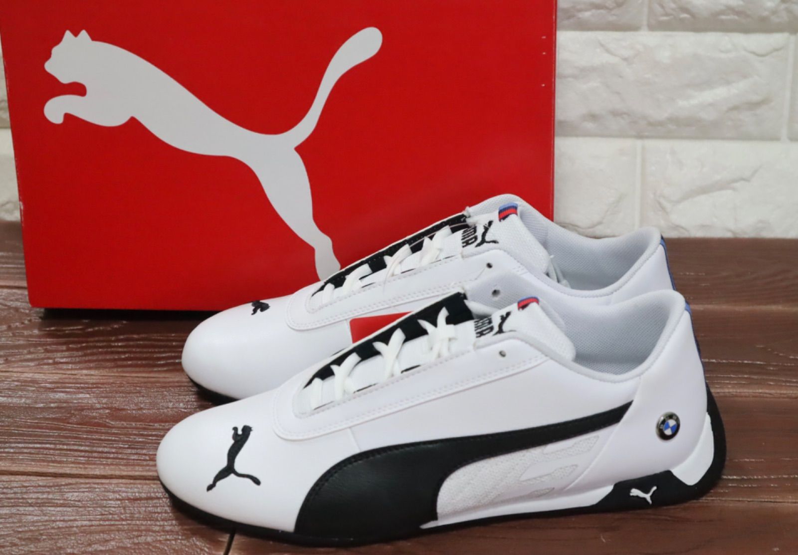 PUMA ドライビングシューズ　BMW MMS R-cat 27.5サイズ Amazon | [プーマ] スニーカー BMW MMS R-cat ブラック ホワイト