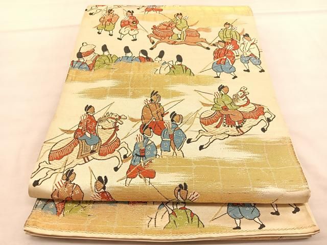 【着物と帯 時流】F287s◆正絹 袋帯◆長尺 振袖にも 美品 六通 着物と帯 時流】F287s◇正絹 袋帯◇長尺 振袖にも 美品 六通