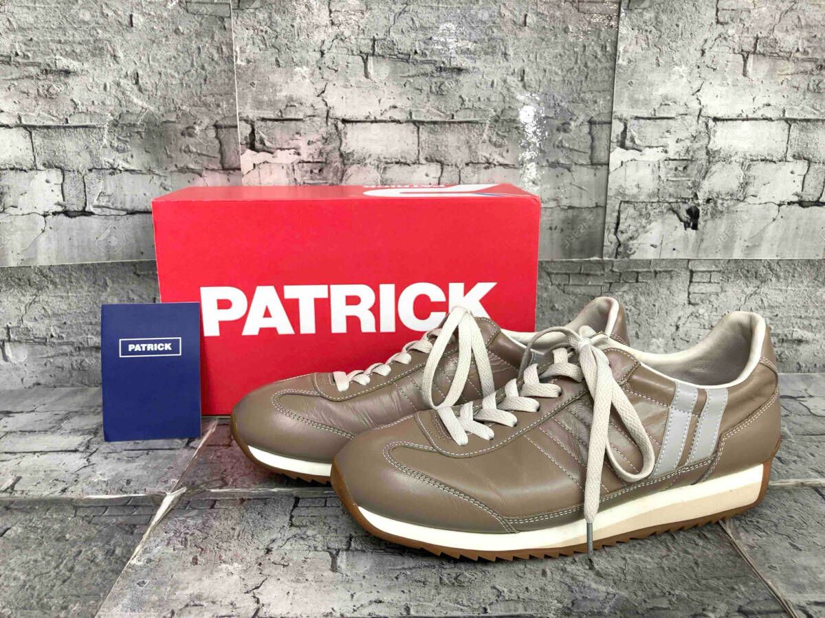 き PATRICK パトリック MARAFUL L2 レザー スニーカー サイズ43 ベージュ